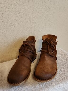 Born Brown Suede Lace-Up Boots